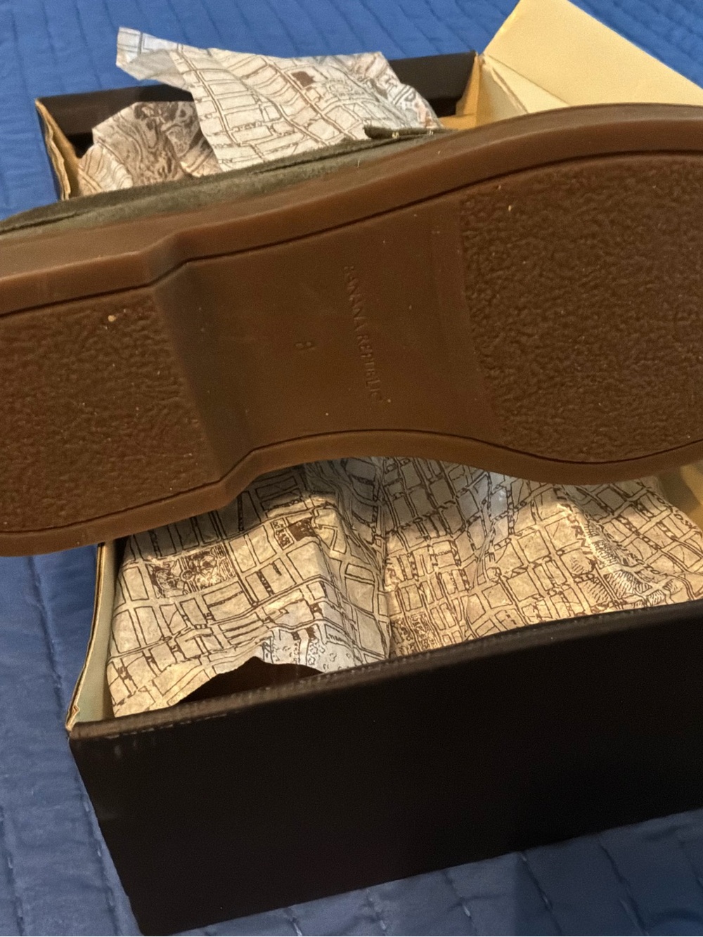 Banana Republic Olive Suede Penny Loafers - Picture 3 of 6